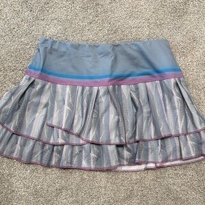 Lucky in Love Gray and Purple A-Line Skirt Size Small